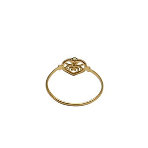 Bague avec Émeraude en Or Jaune 18 Carats - Taille 55