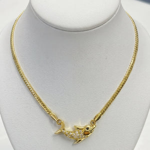 Collier Princesse en Or Jaune avec Oxyde de Zirconium 18K