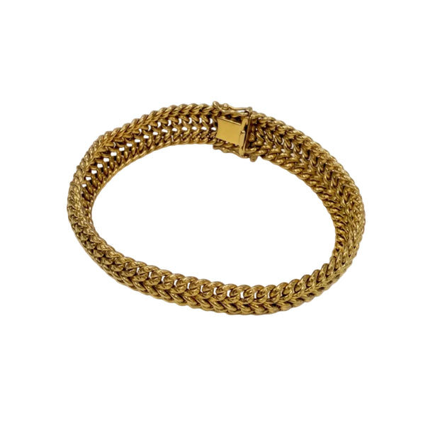 Bracelet Maille Américaine en Or Jaune 18k