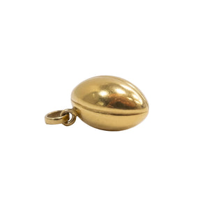 Pendentif Ballon de Rugby en Or Jaune 18k