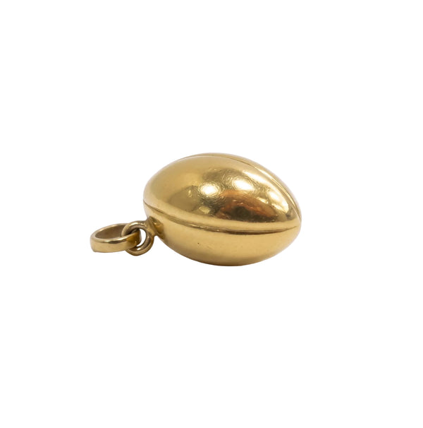 Pendentif Ballon de Rugby en Or Jaune 18k