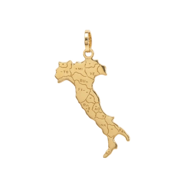 Pendentif Motif Italie Régions en Or Jaune 18K
