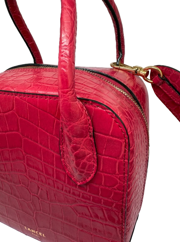 Sac à Main Lancel Alice Rose Croco avec Bandoulière