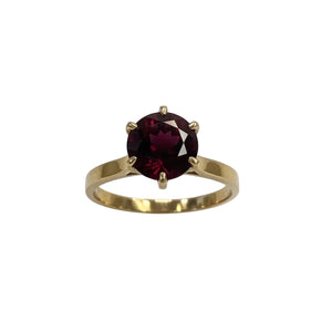 Bagues en Or Jaune Empierrées Solitaire 18k Taille : 54