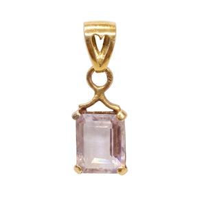 Pendentif en Or Jaune 18k avec Améthyste
