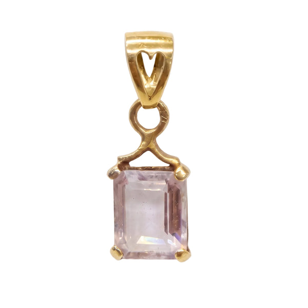 Pendentif en Or Jaune 18k avec Améthyste