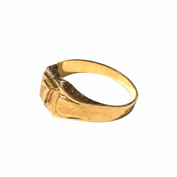 Chevalière Ancienne en Or Jaune 18K Taille : 47