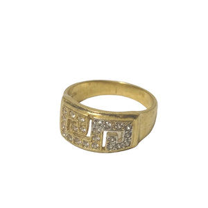 Bague Tank en Or Jaune avec Diamants 18K Taille : 58