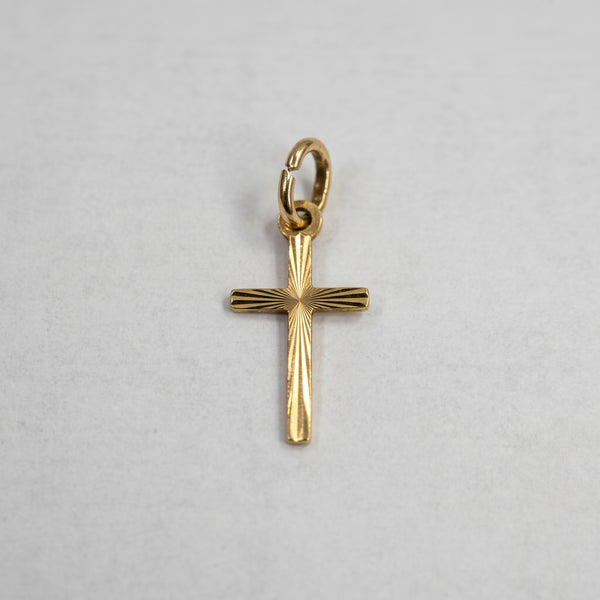 Pendentif Croix en Or Jaune 18 K