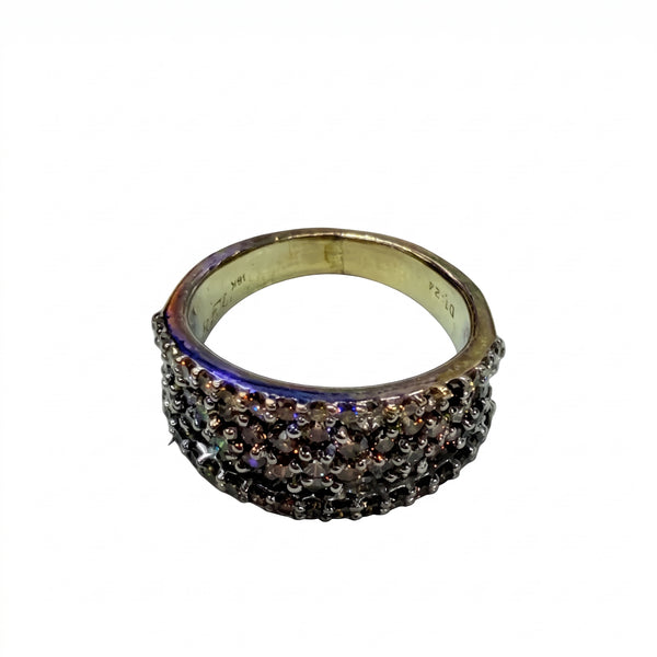 Bague Or Blanc 14k avec 68 Diamants - Taille 48