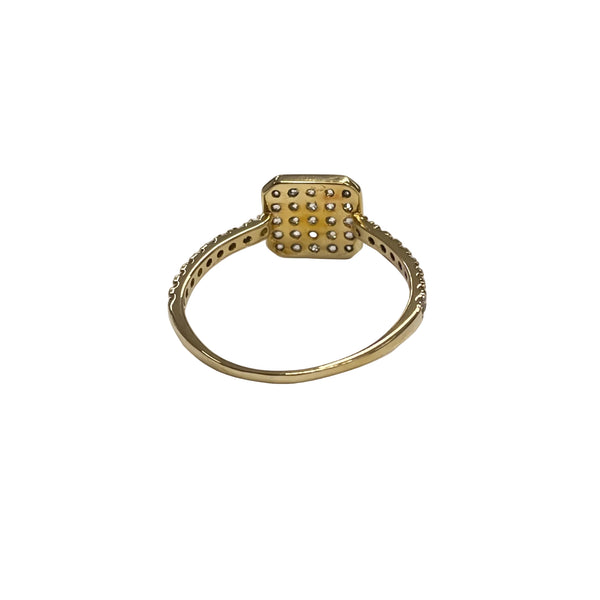 Bague en Or Jaune 18k avec Zirconiums - Taille 53