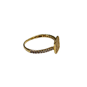 Bague en Or Jaune 18k avec Zirconiums - Taille 53