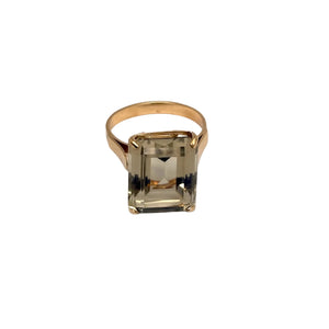 Bague en Or Jaune 18k Citrine - Taille 55