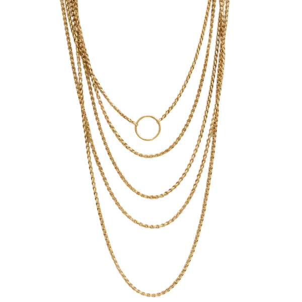 Sautoir en or jaune 18k