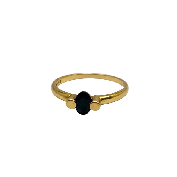 Bague Or Jaune 18K avec Onyx - Taille 56