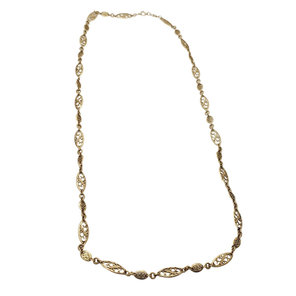 Collier Matinée Filigrane en Or Jaune 18K