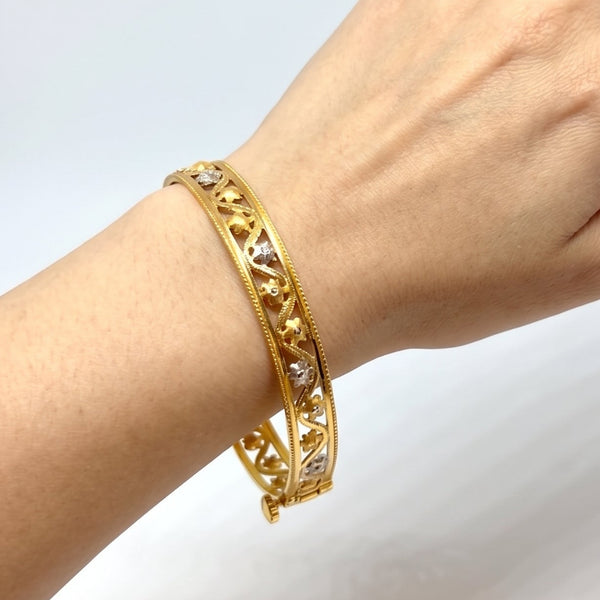 Bracelet Jonc en Or Jaune 21K