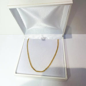 Collier Princesse en Or Jaune 18k Maille Forçat