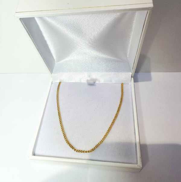 Collier Princesse en Or Jaune 18k Maille Forçat