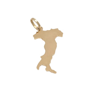 Pendentif Motif Italie Régions en Or Jaune 18K