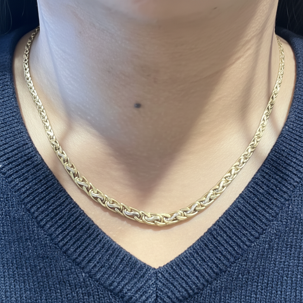 Collier Princesse en Or Jaune et Blanc 18k