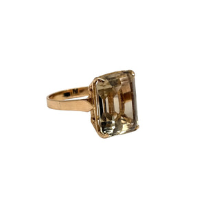 Bague en Or Jaune 18k Citrine - Taille 55