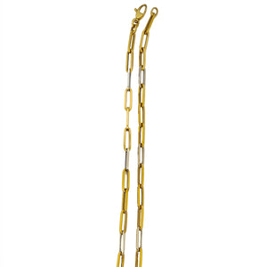 Collier Princesse Maille Cheval en Or Jaune & Or Blanc 18K