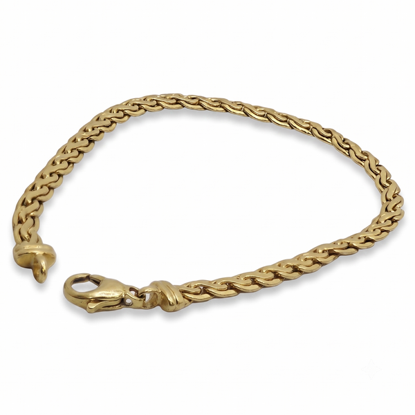 Bracelet Or Jaune 18 Carats Palmier 20 cm