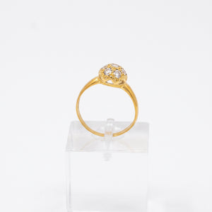 Bague Or Jaune 18K avec Zirconium - Taille 59