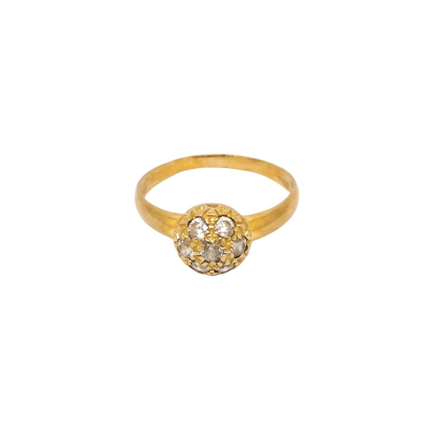 Bague Or Jaune 18K avec Zirconium - Taille 59