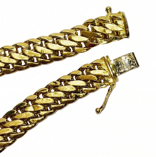 Collier Anglaise en Or Jaune 18k Ras du Cou