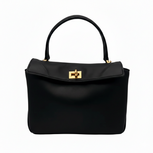 Balenciaga Rodeo Sac à Bandoulière en Cuir Noir
