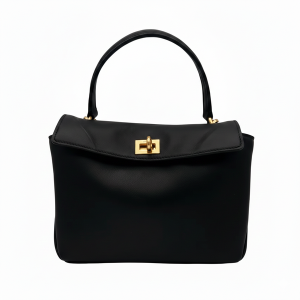Balenciaga Rodeo Sac à Bandoulière en Cuir Noir