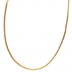 Sautoir en Or Jaune 18 Carats, Maille Corde