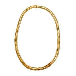 Collier Anglaise en Or Jaune 18k Ras du Cou