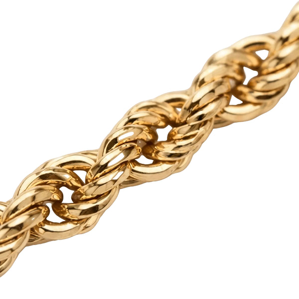 Gourmette en Or Jaune 18k Maille Corde