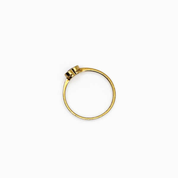 Bague en Or Jaune avec Aigue-Marine 18K Taille 53