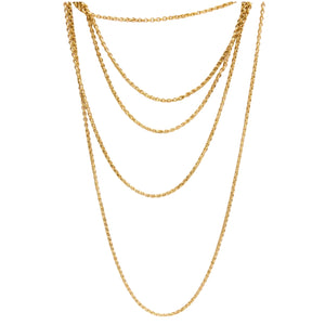 Sautoir en or jaune 18k