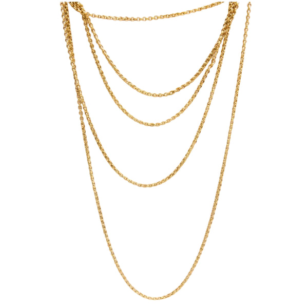 Sautoir en or jaune 18k