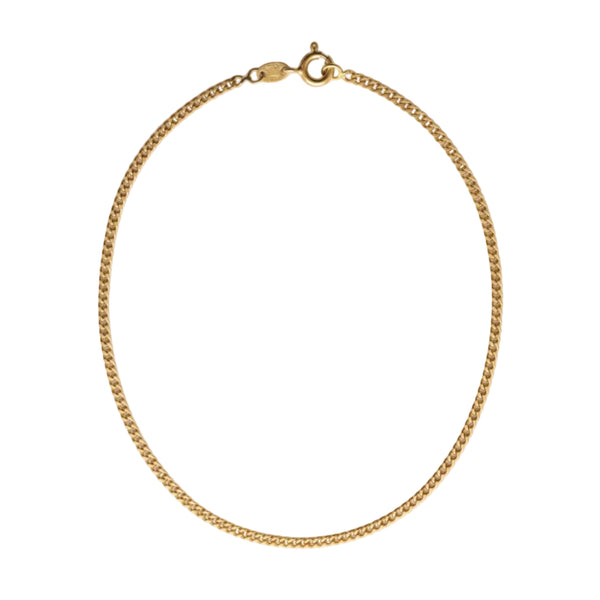 Collier Princesse en Or Jaune 18k Maille Forçat
