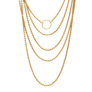 Sautoir en or jaune 18k