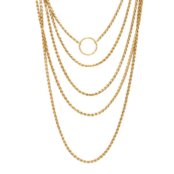 Sautoir en or jaune 18k