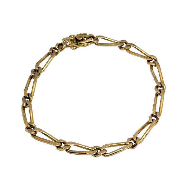 Bracelet Figaro en Or Jaune 18k