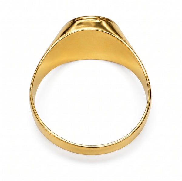 Chevalière en or jaune 18k Taille 54