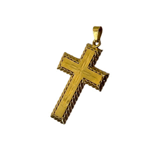 Pendentif Croix en Or Jaune 18k