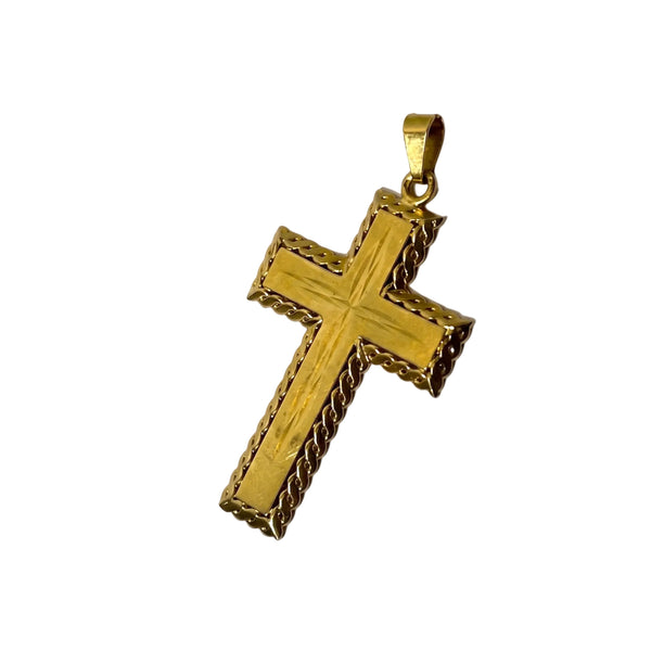 Pendentif Croix en Or Jaune 18k