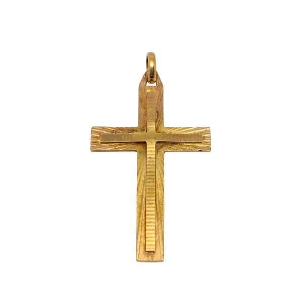 Pendentif Croix en Or Jaune 18k