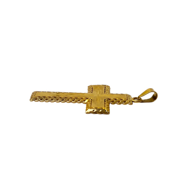 Pendentif Croix en Or Jaune 18k