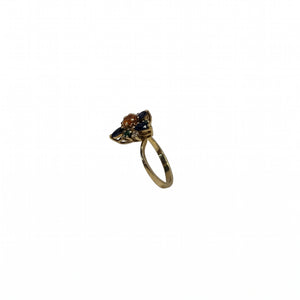 Bague Empierrée en Or Jaune avec Pierres Naturelles 18K Taille : 57