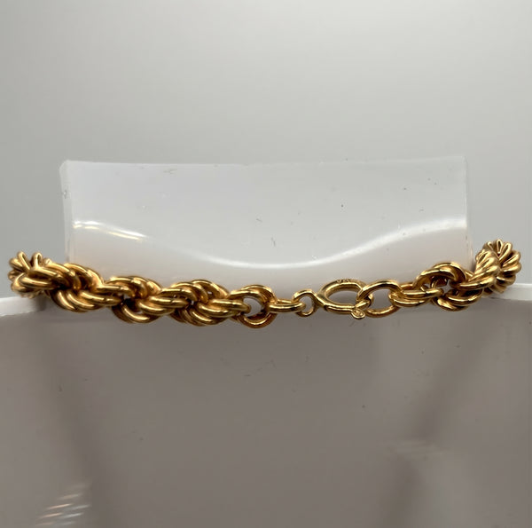 Collier Ras du Cou Maille Corde en Or Jaune 18k